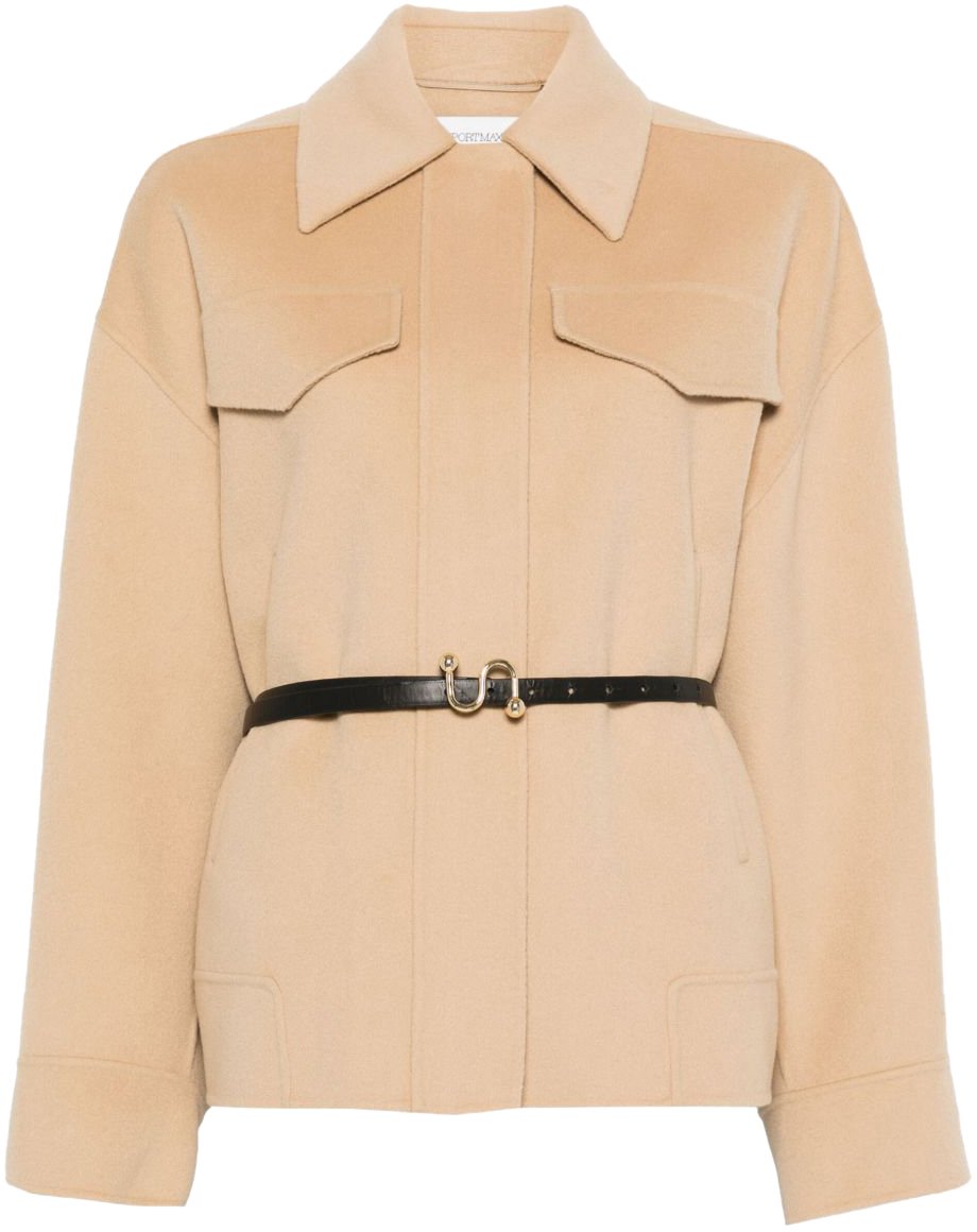 Sportmax Coats Camel Beige