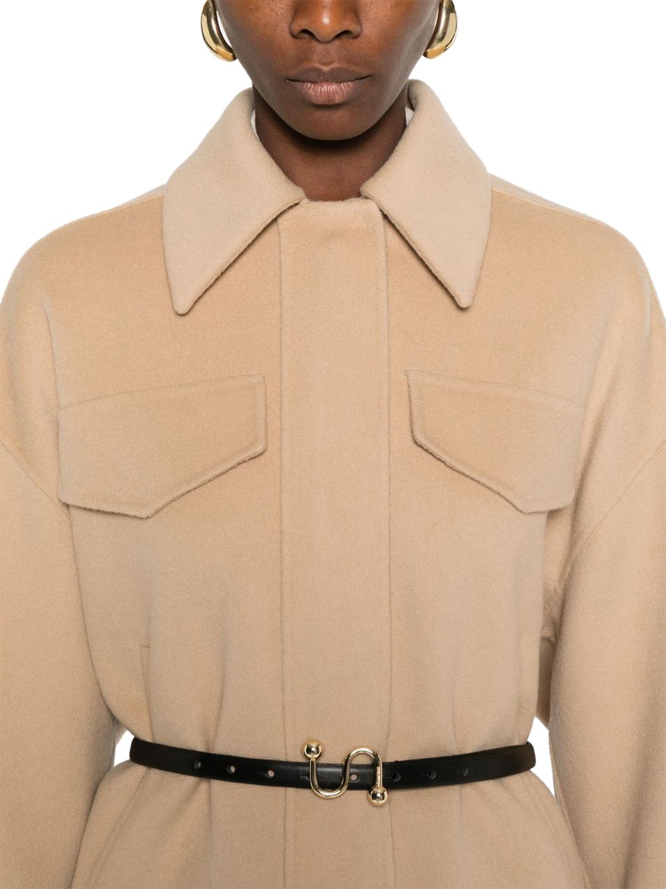Sportmax Coats Camel Beige