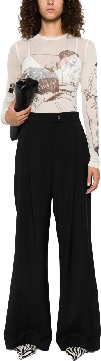 Sportmax Trousers Black Zwart