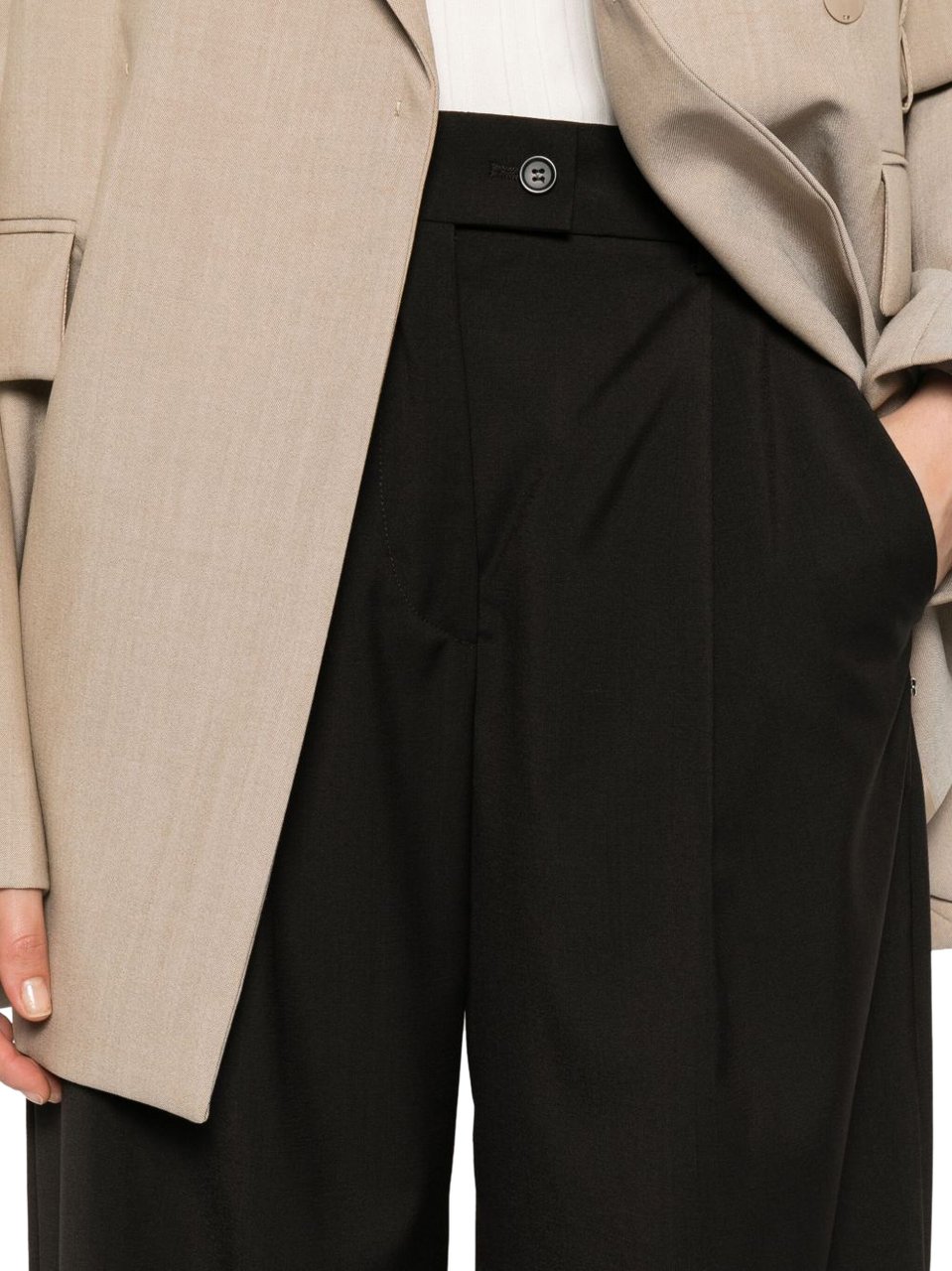 Sportmax Trousers Black Zwart