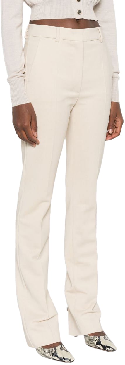 Sportmax Trousers Ivory Wit