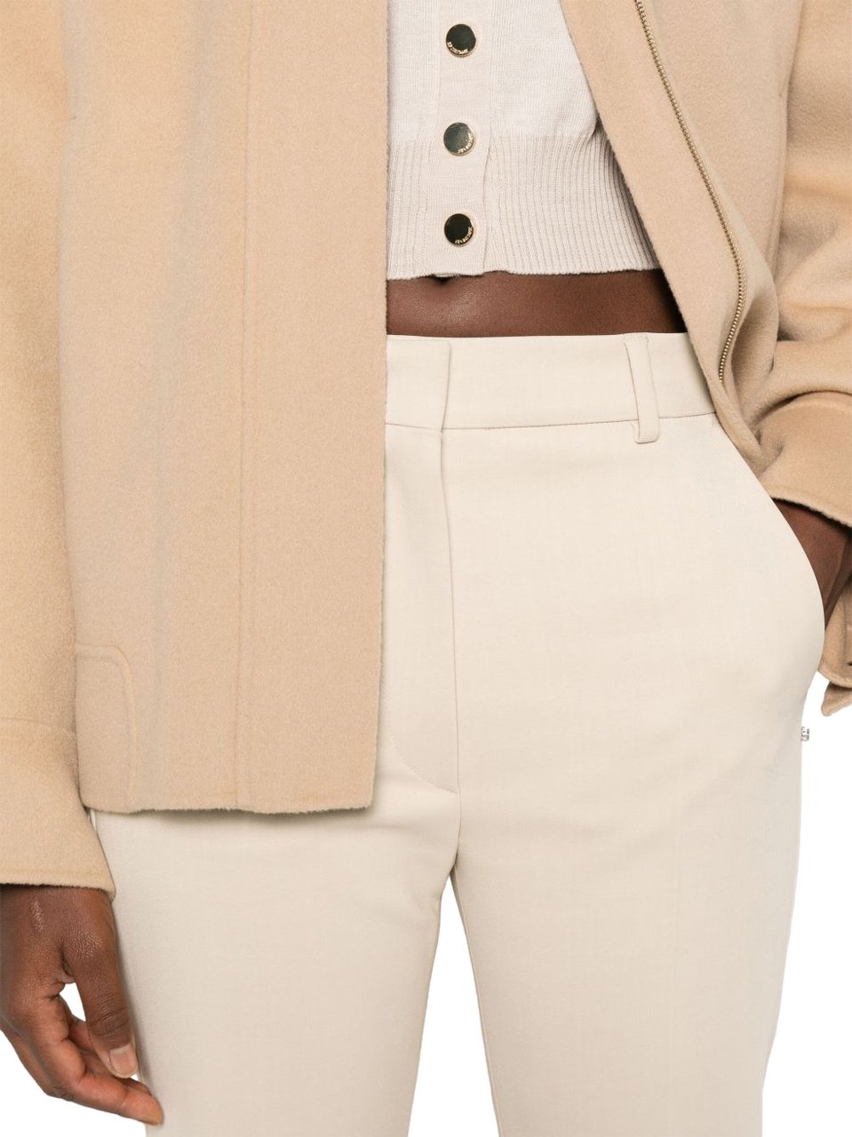 Sportmax Trousers Ivory Wit