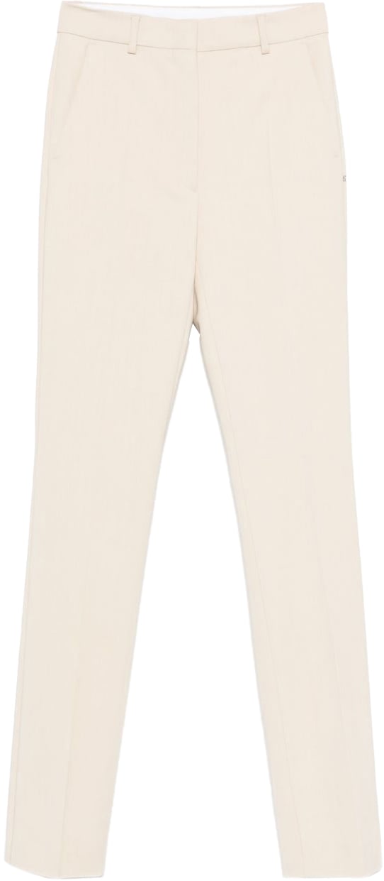 Sportmax Trousers Ivory Wit