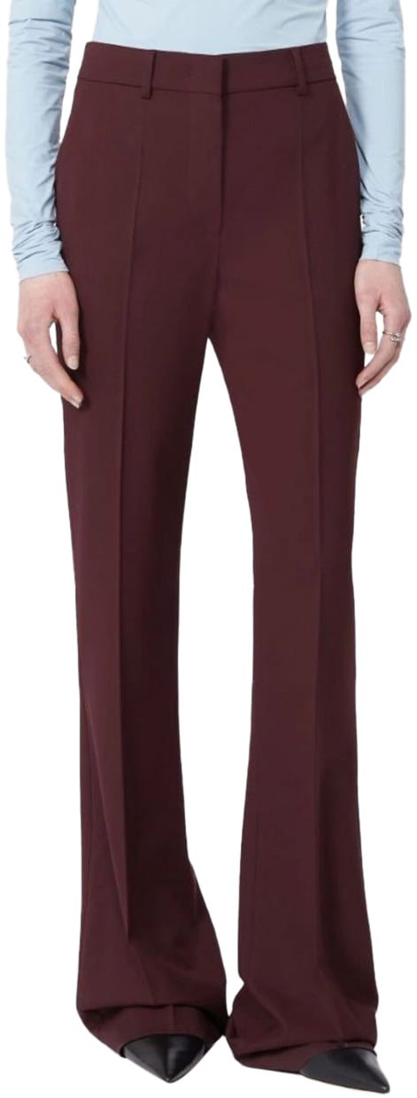Sportmax Trousers Bordeaux Rood