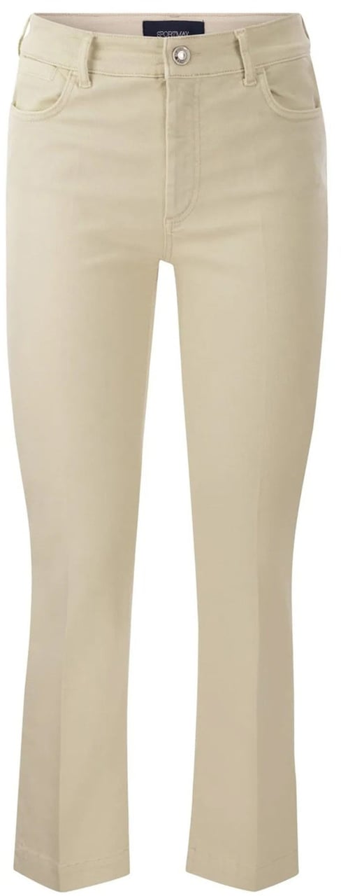 Sportmax Nilly Cotton Denim Jeans Beige