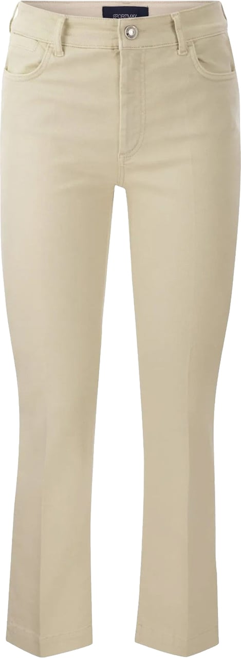 Sportmax Nilly Cotton Denim Jeans Beige