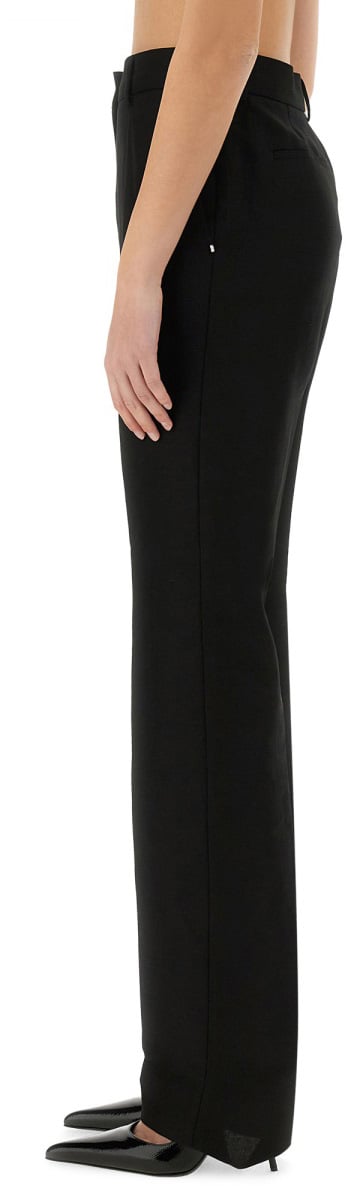 Sportmax Straight-Fit Tailored Pants With Minimalist Design Zwart