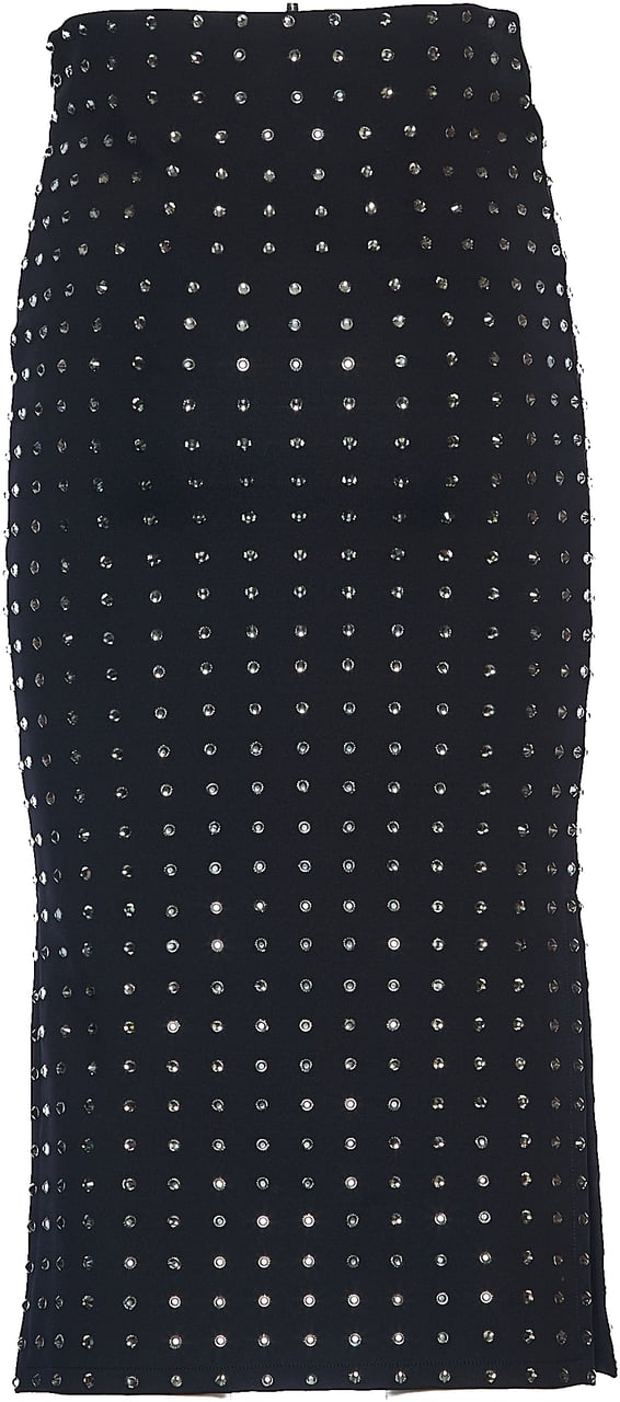 Sportmax Gonna Nome In Jersey Scusa Con Strass Zwart