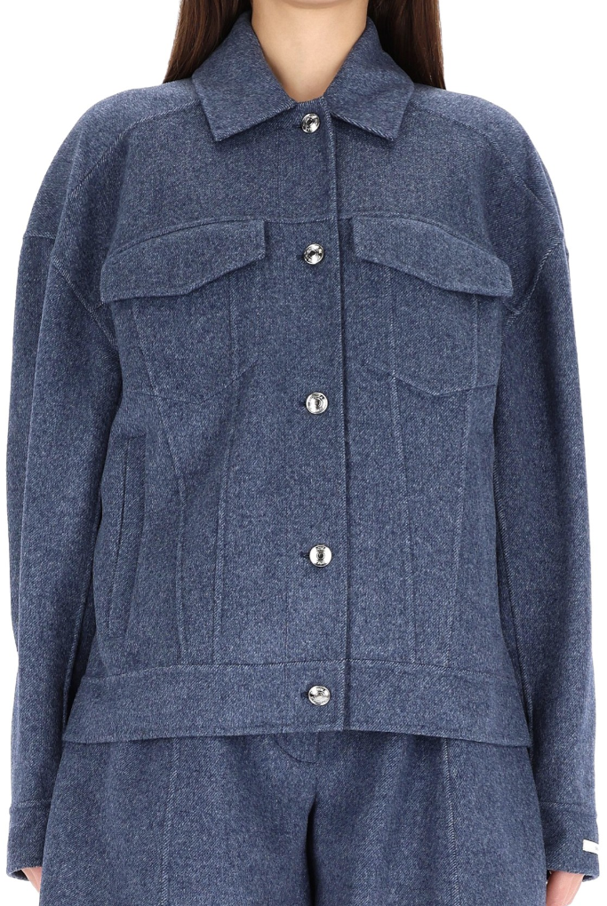 Sportmax Coats Blue Blauw