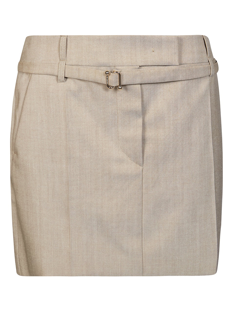 Sportmax Beige Fify Belted Mini Skirt Neutraal