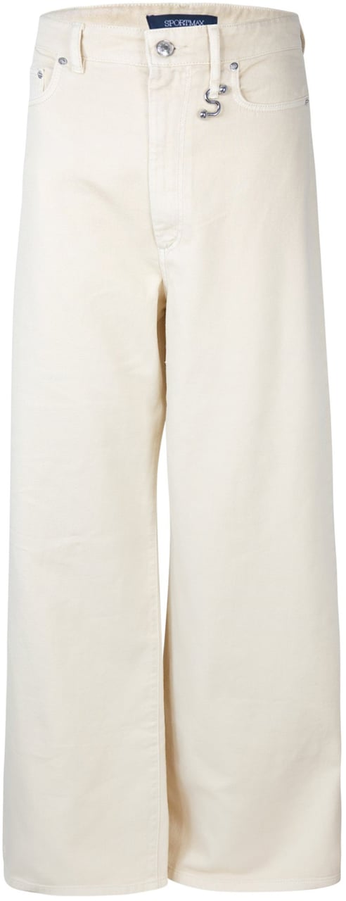 Sportmax Trousers Ivory Wit