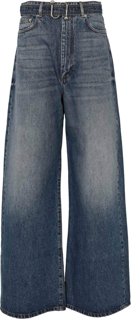 Sportmax Trousers Blue Blauw