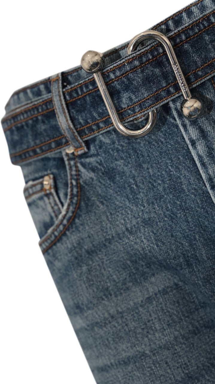 Sportmax Trousers Blue Blauw