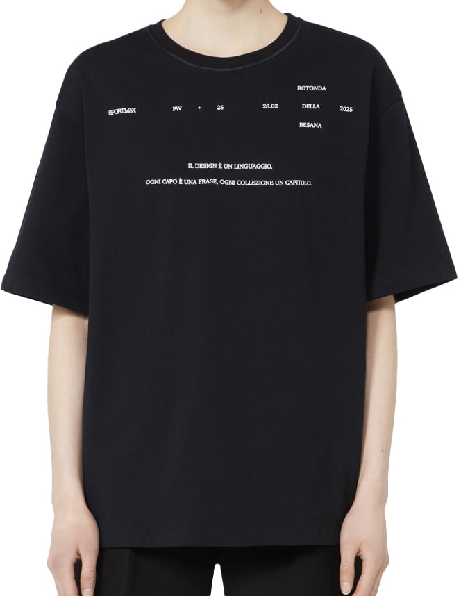 Sportmax T-Shirts And Polos Black Zwart