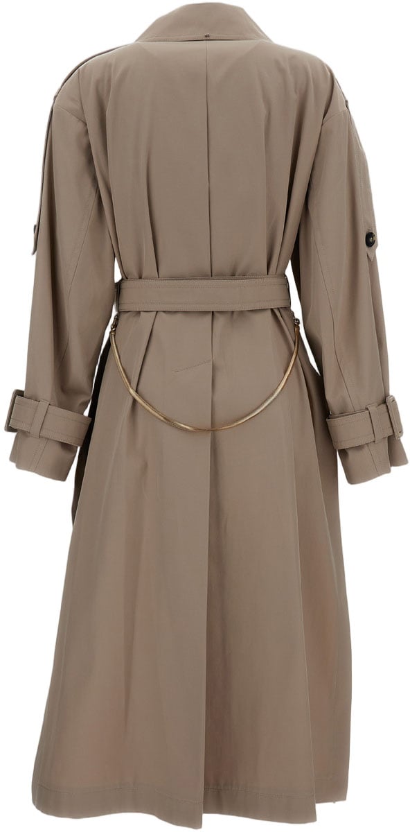 Sportmax Beige Spxgocce Water Repellent Trench Coat Neutraal