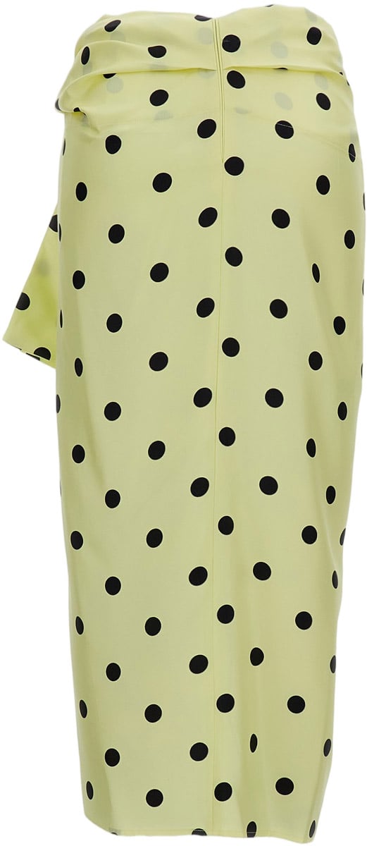 Sportmax Yellow Polka Dot Skirt Geel