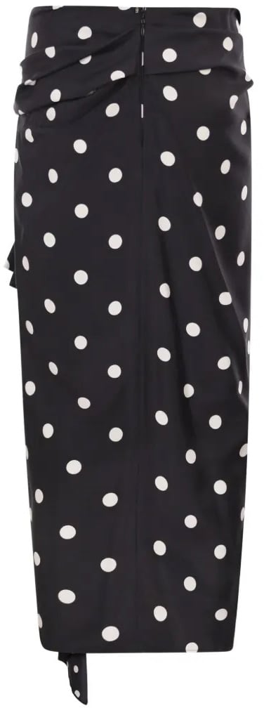Sportmax Skirt Polka Dot Black Zwart