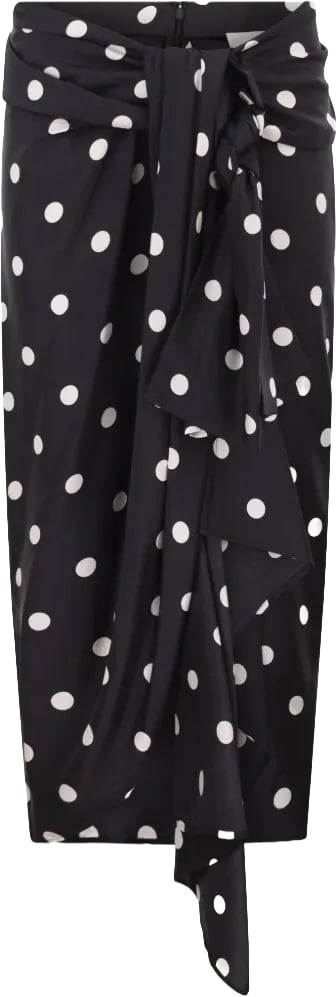 Sportmax Skirt Polka Dot Black Zwart