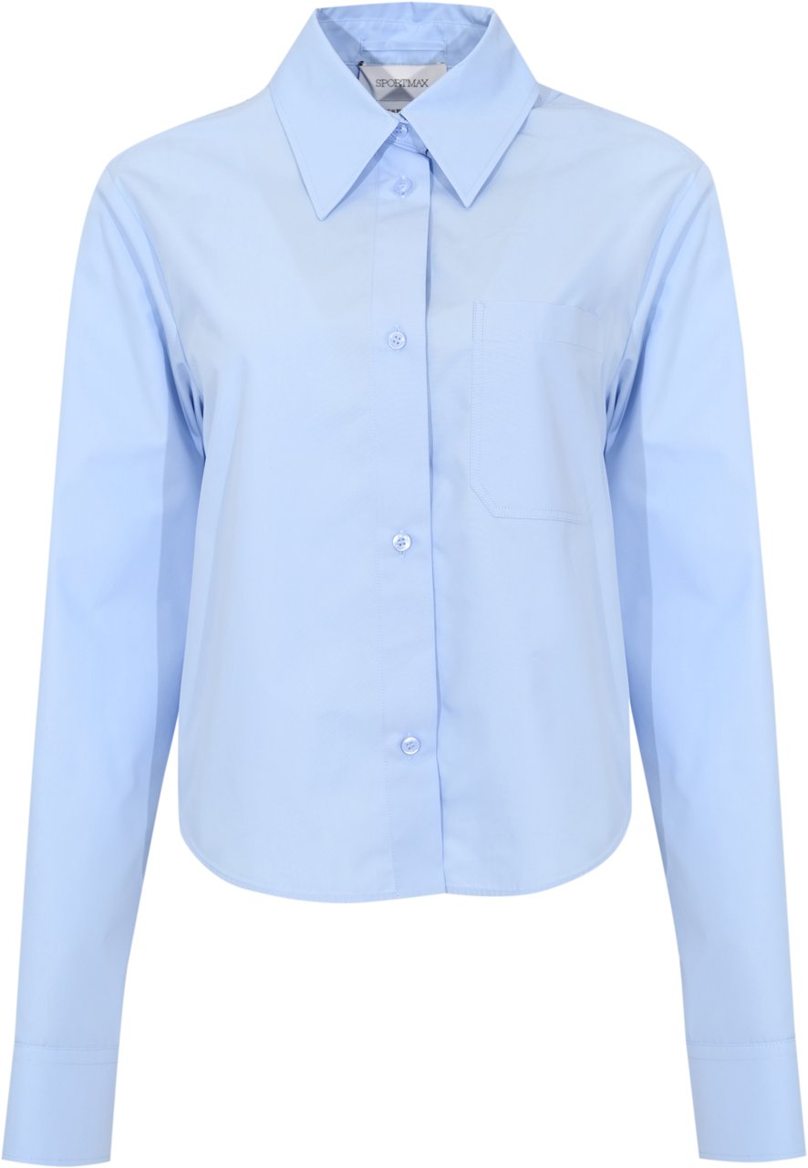 Sportmax Shirts Clear Blue Blauw