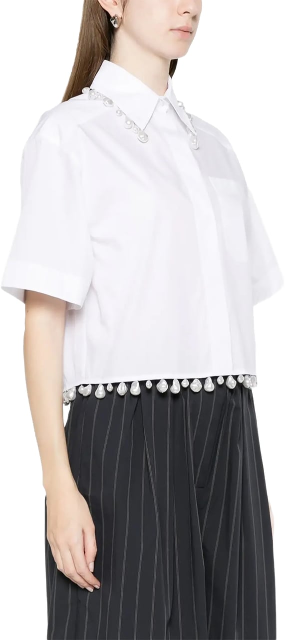 Sportmax Shortsleeve Shirt White Wit