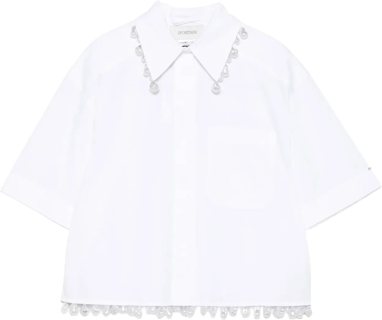 Sportmax Shortsleeve Shirt White Wit