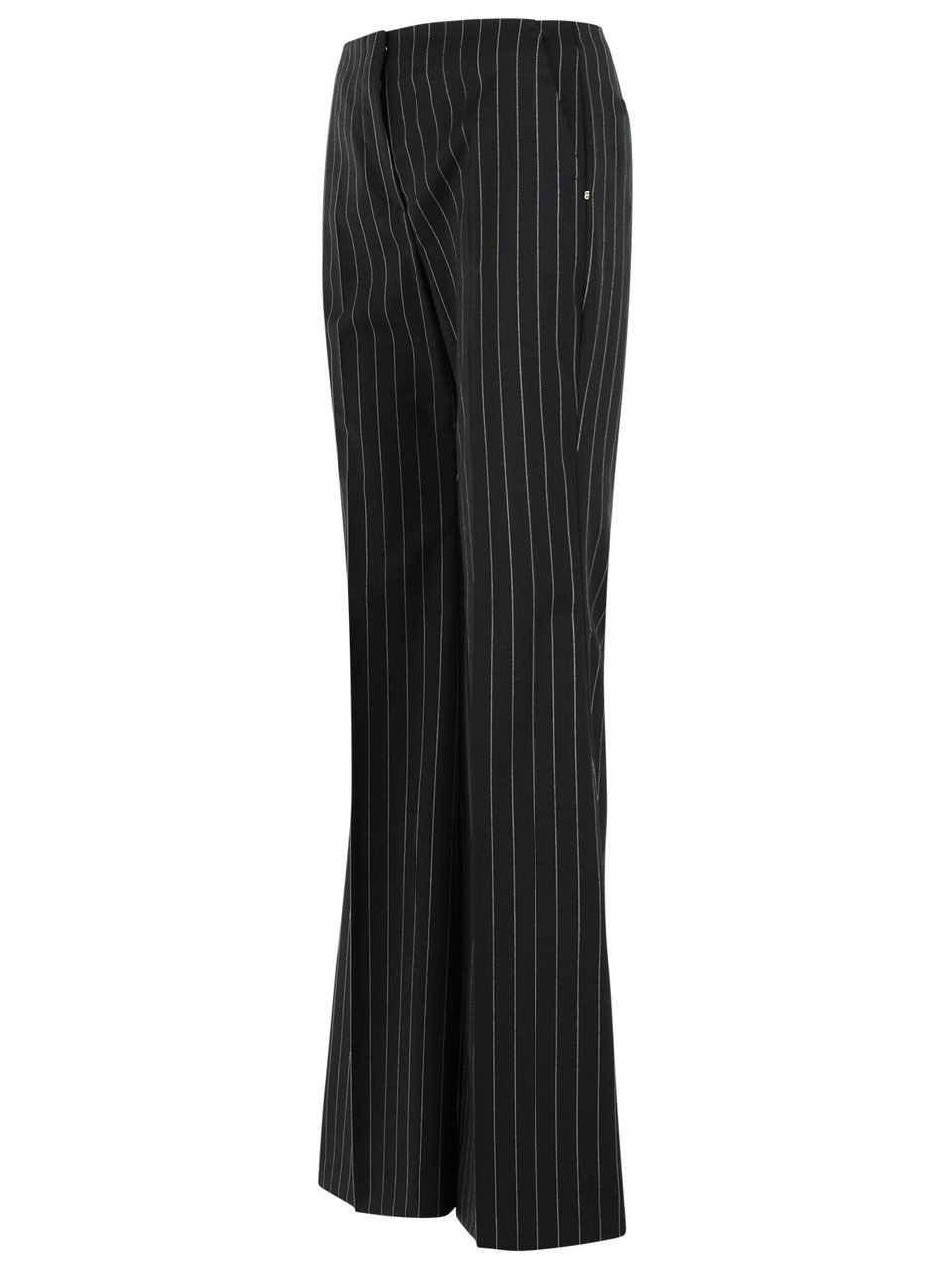 Sportmax 'Visino' Black Virgin Wool Blend Pants Zwart