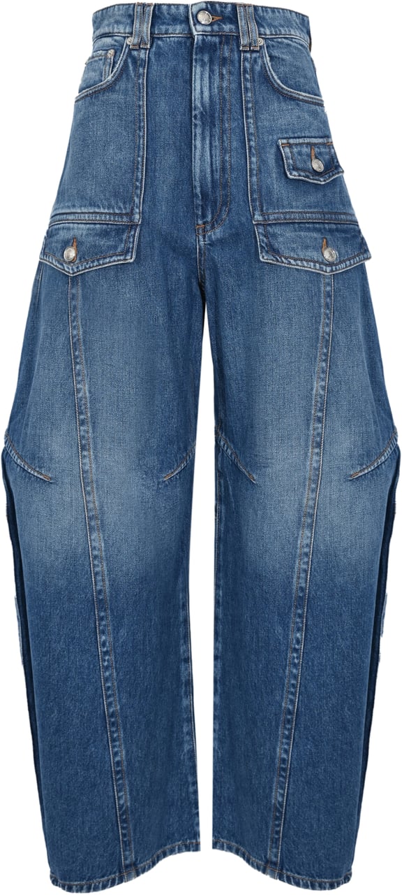 Sportmax Trousers Blue Blauw