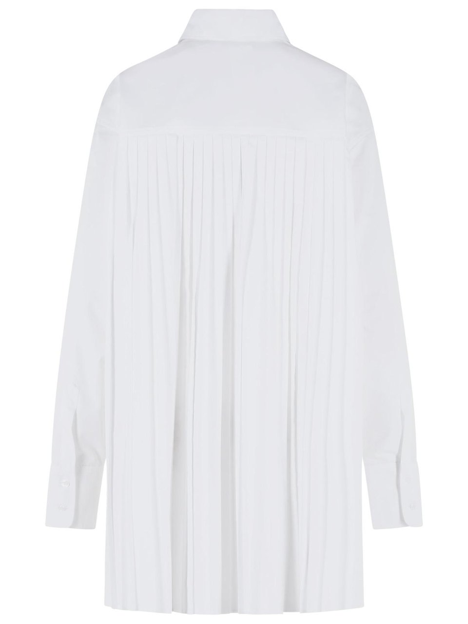 Sportmax 'Nespolo' White Cotton Blend Shirt Dress Wit