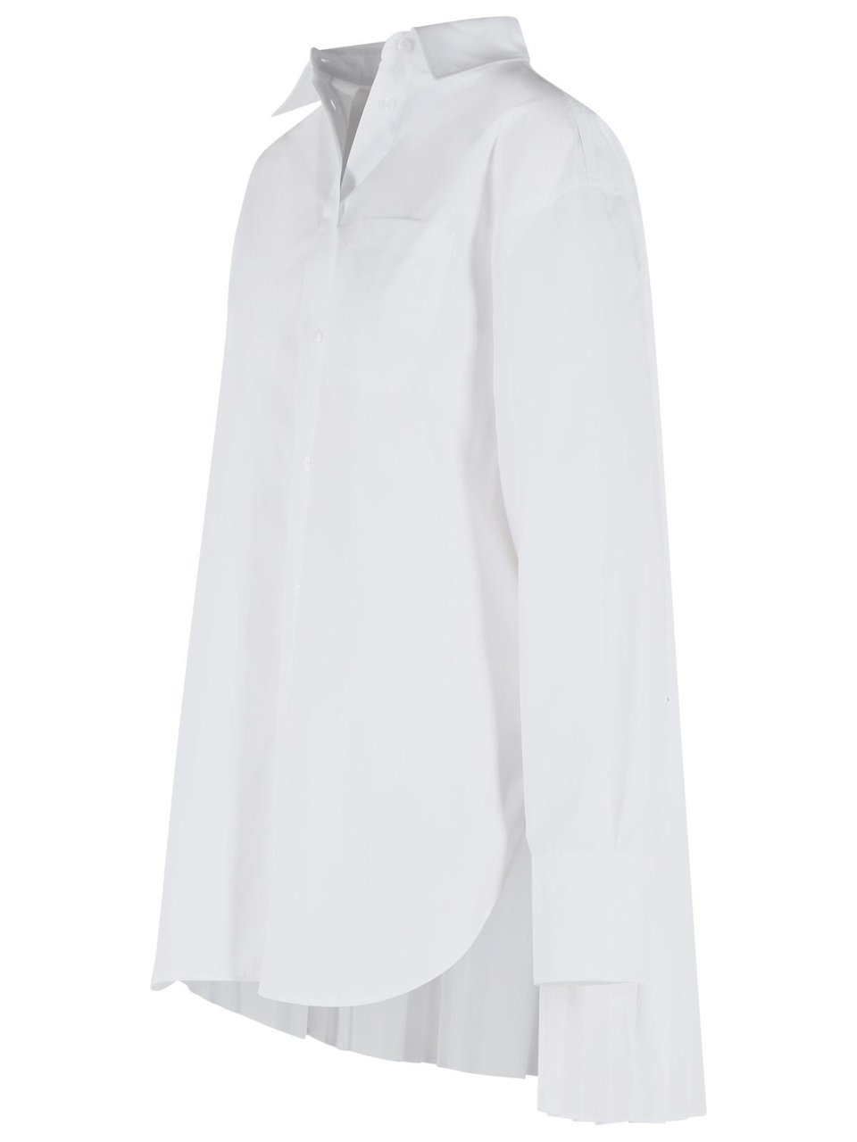 Sportmax 'Nespolo' White Cotton Blend Shirt Dress Wit