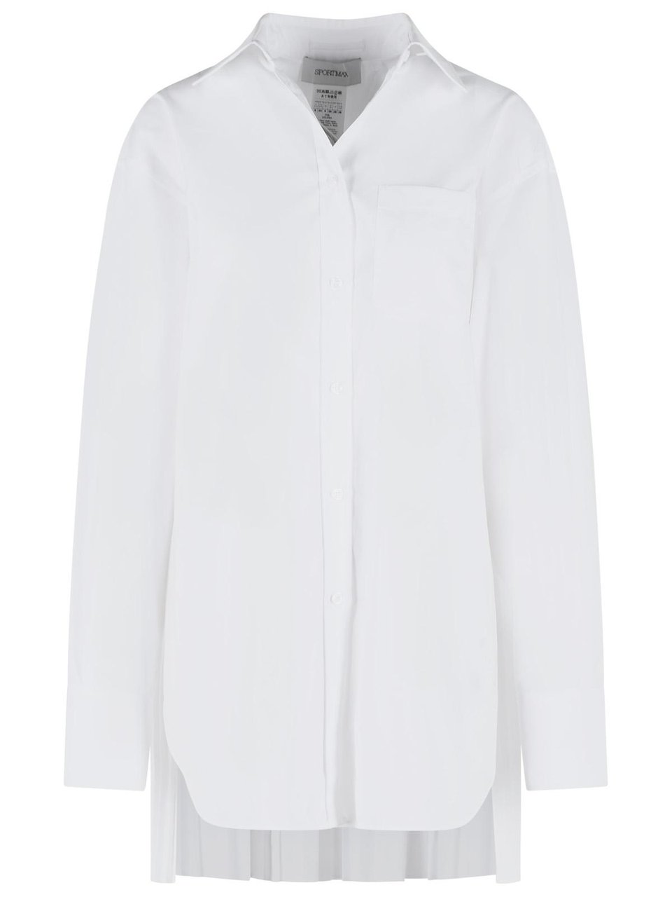 Sportmax 'Nespolo' White Cotton Blend Shirt Dress Wit