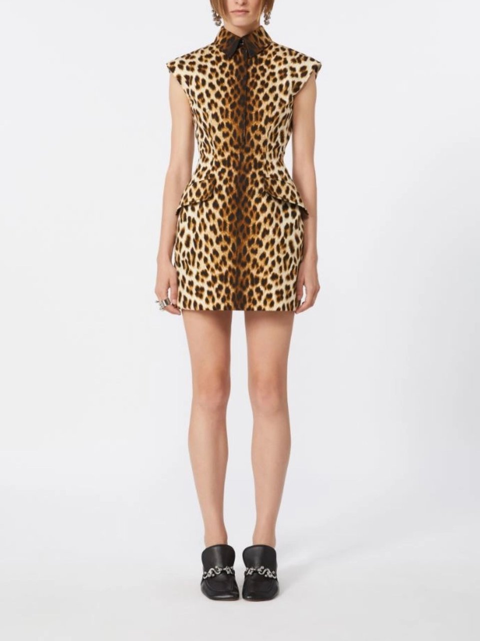 Sportmax Multicolor Animal Print Hourglass Dress Bruin