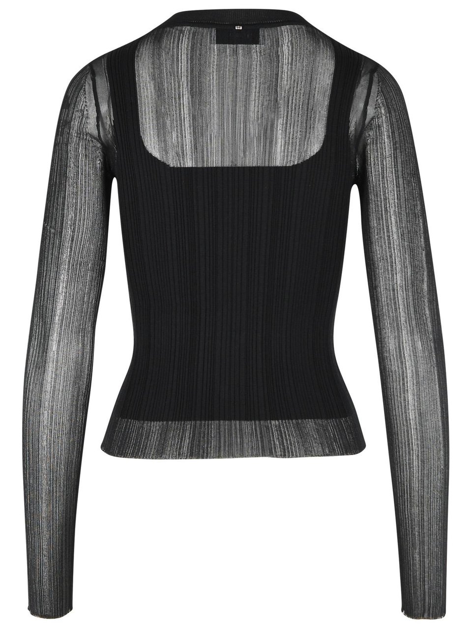 Sportmax 'Buono' Trompe L'Oeil Sweater In Black Viscose Blend Zwart