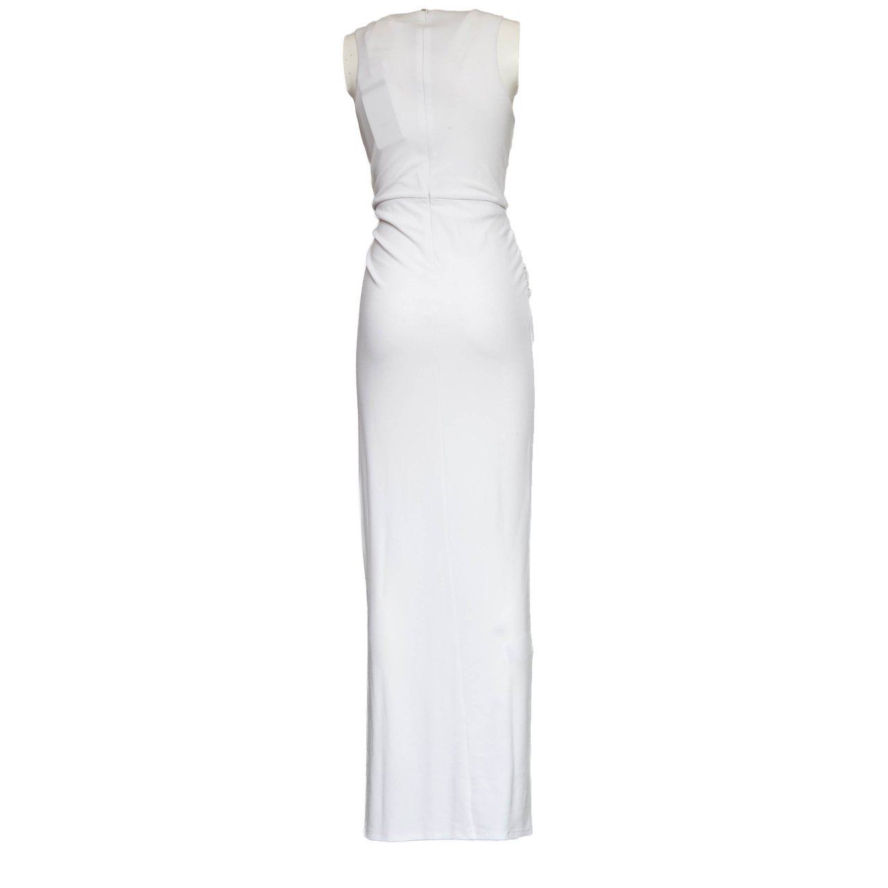 Sportmax Saletta Draped Viscose Blend Midi Dress Wit