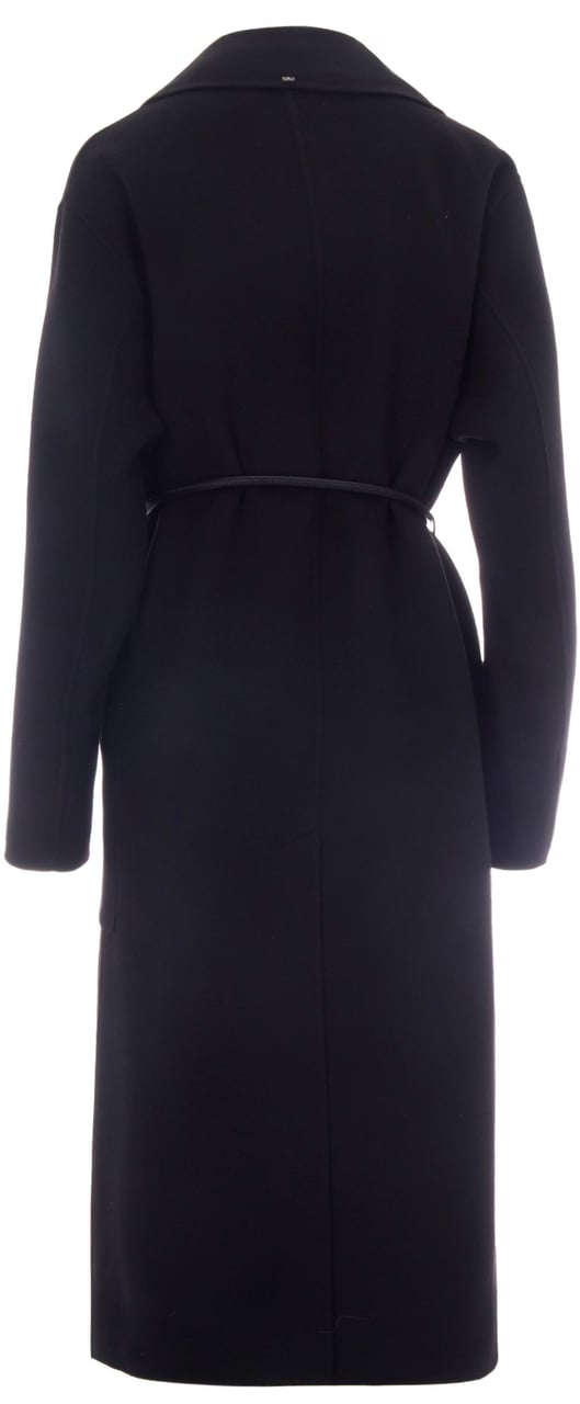 Sportmax Coats Nero Zwart