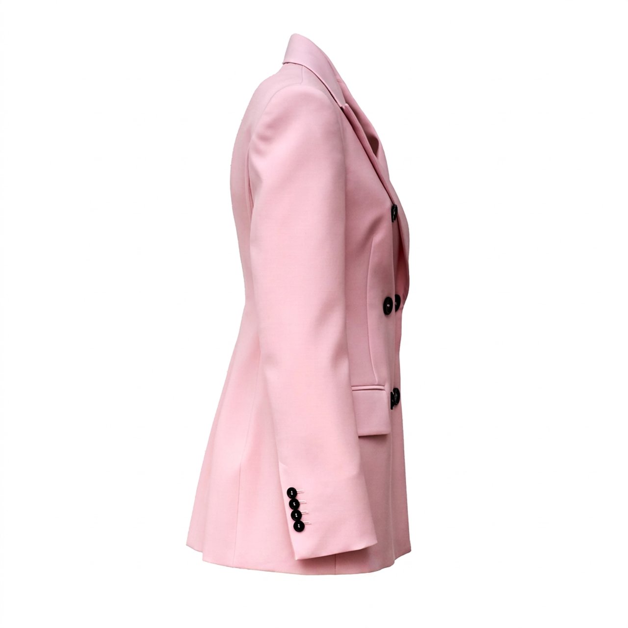 Sportmax Natural Stretch Adamo Double-Breasted Blazer Roze
