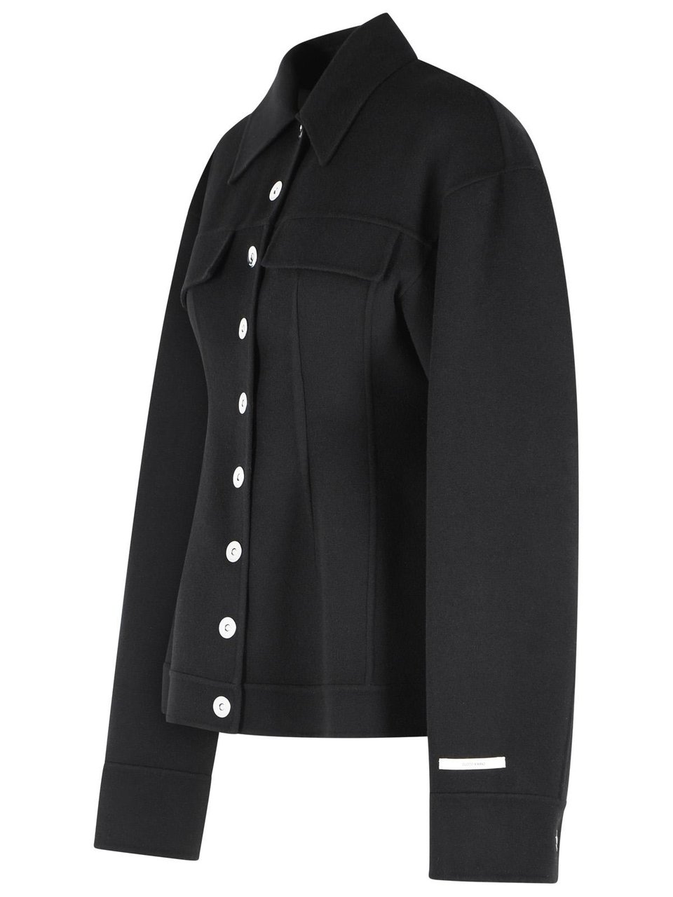Sportmax 'Arena' Black Virgin Wool Jacket Zwart