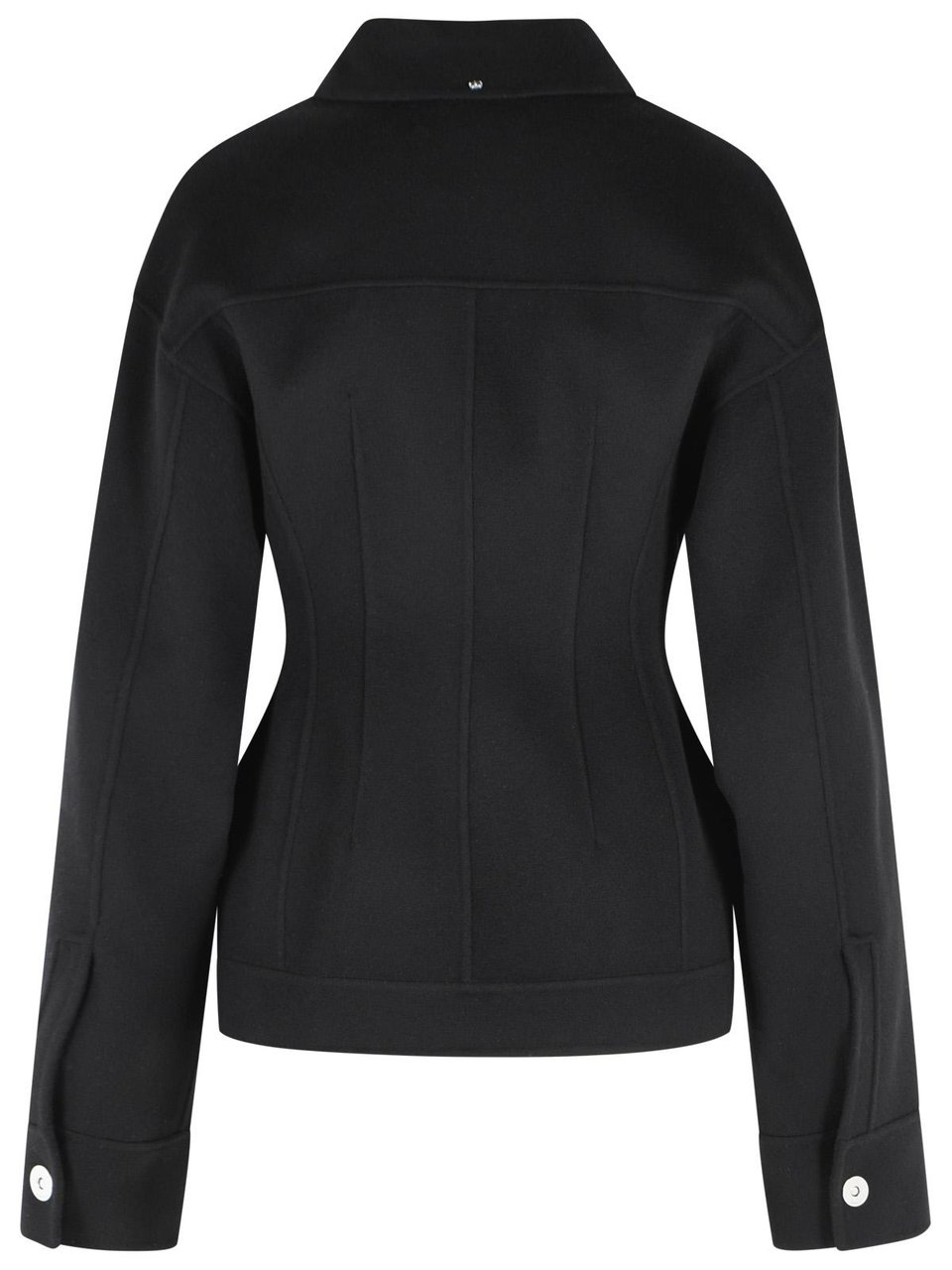 Sportmax 'Arena' Black Virgin Wool Jacket Zwart