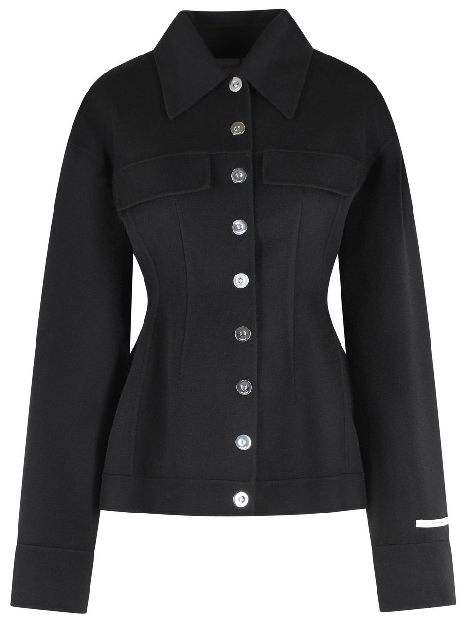 Sportmax 'Arena' Black Virgin Wool Jacket Zwart