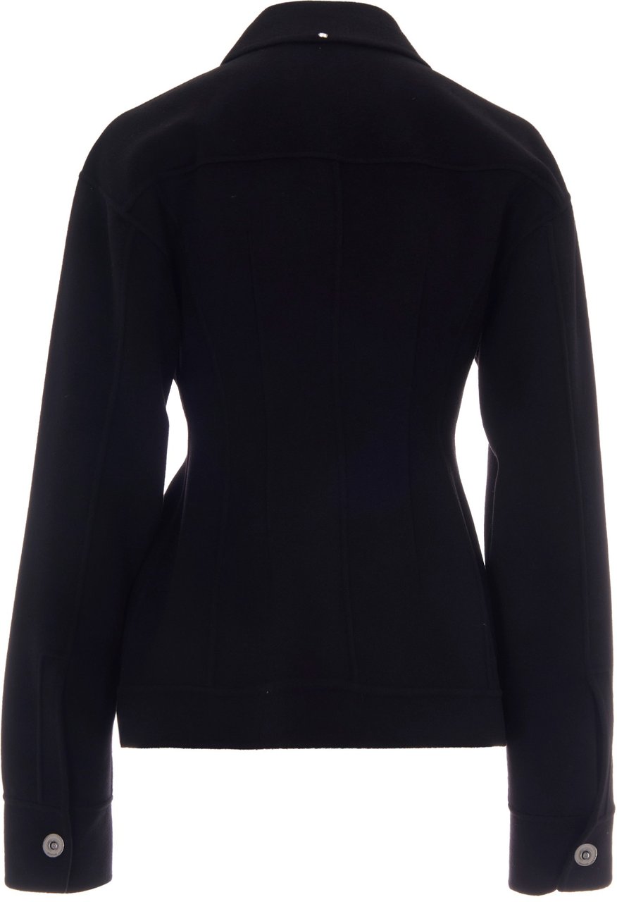 Sportmax Coats Nero Zwart