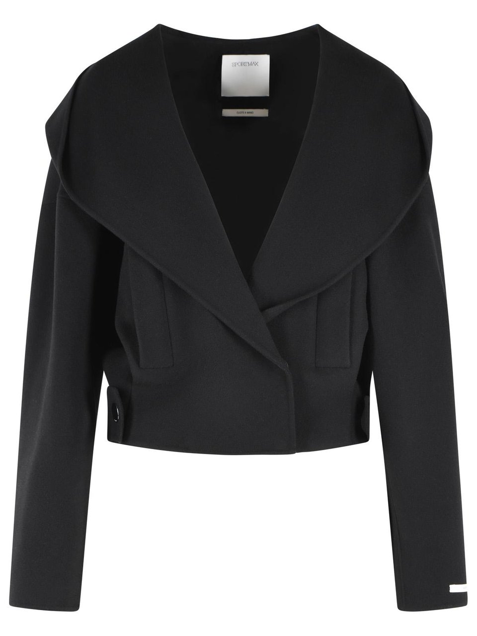 Sportmax 'Idoneo' Black Virgin Wool Jacket Zwart
