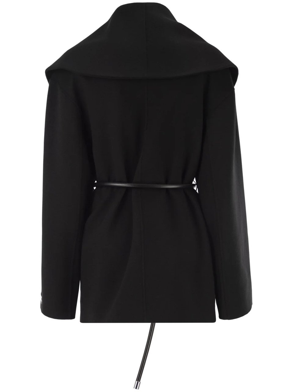 Sportmax Black Spxuguale Oversized Collar Jacket Zwart