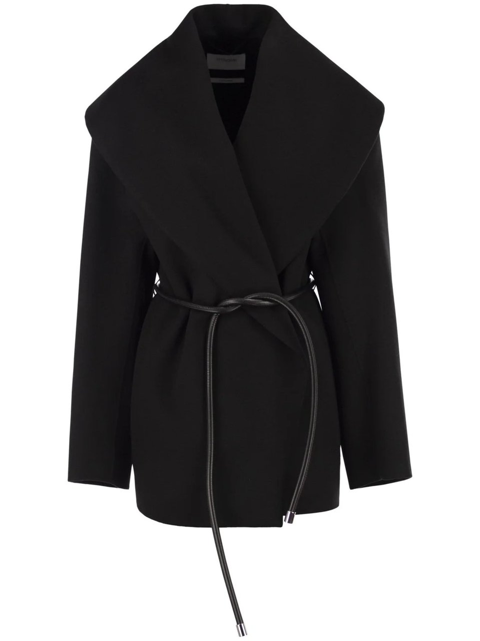 Sportmax Black Spxuguale Oversized Collar Jacket Zwart