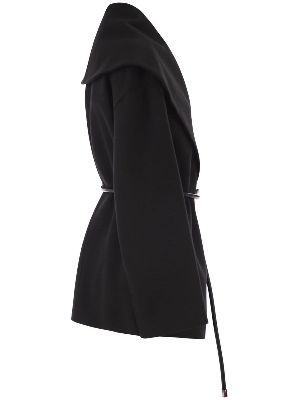 Sportmax Black Spxuguale Oversized Collar Jacket Zwart