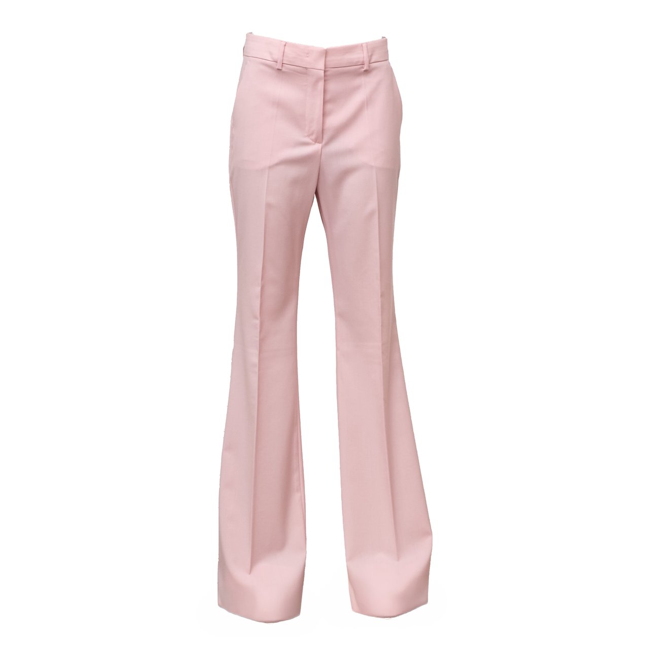 Sportmax Flare Silhouette Natural Wool Long Pants Roze