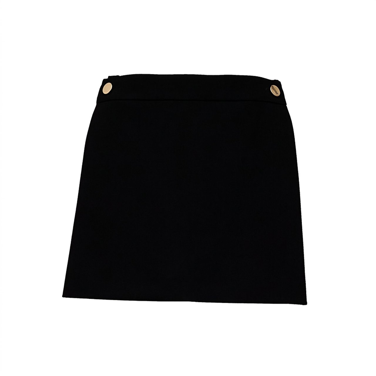 Sportmax Twill Viscose Shorts with Custom Waistband and Removable Panel Zwart