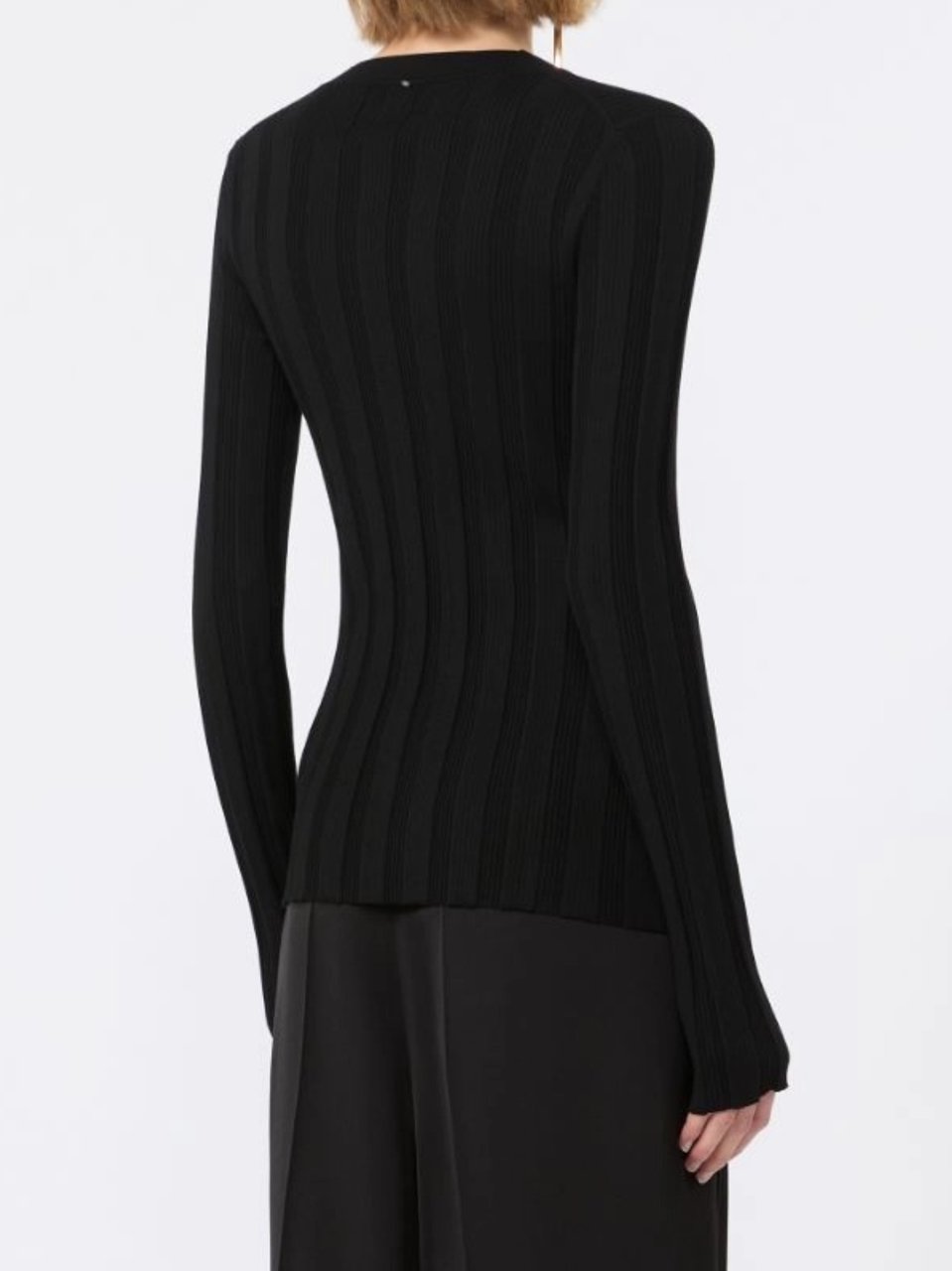 Sportmax Black Spxlaser Ribbed Knit Cardigan Zwart