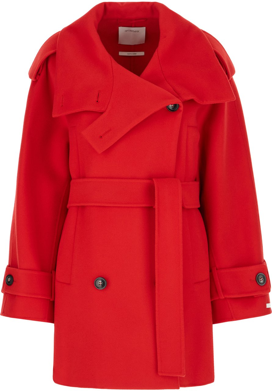Sportmax Sportmax Red wool coat Rood