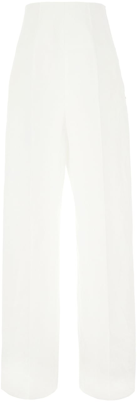 Sportmax Sportmax White cotton blend pants Wit