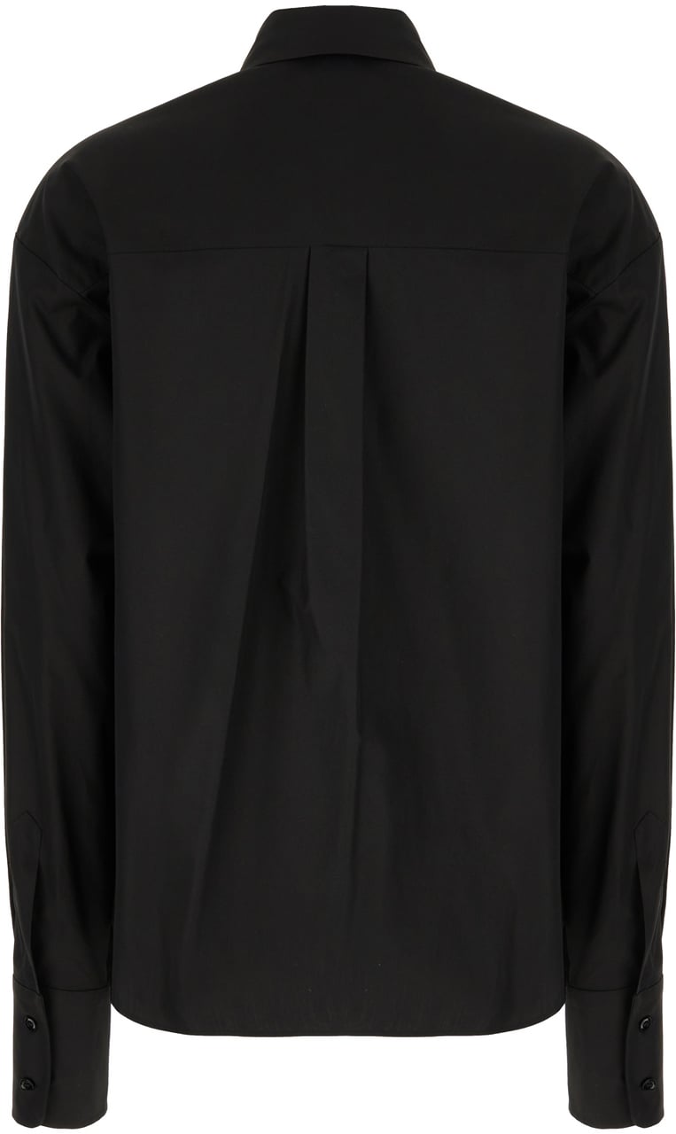 Sportmax Black poplin shirt Zwart