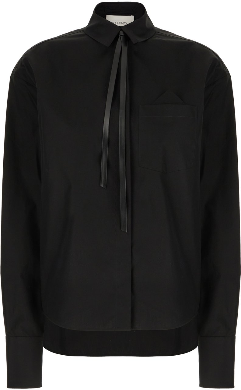Sportmax Black wool shirt Zwart